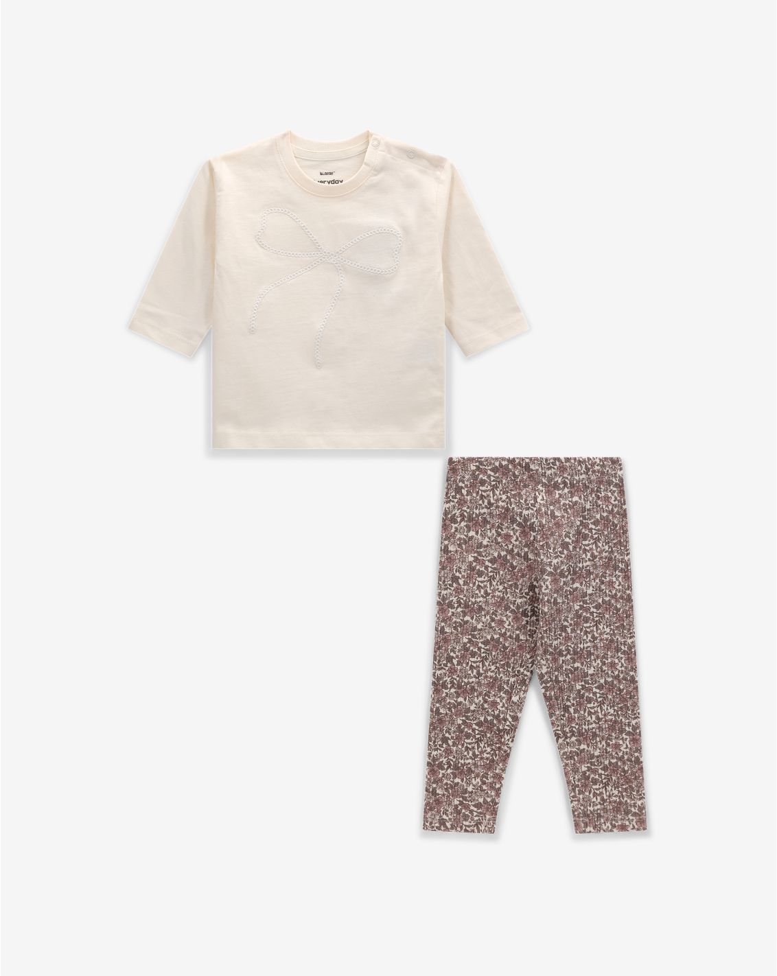 Minene Baby Girls’ Long-Sleeve Top Pants Set