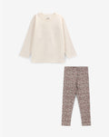 Minene Girls’ Long-Sleeve Top &amp; Ribbed Leggings Set