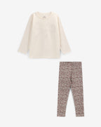 Minene Girls’ Long-Sleeve Top &amp; Ribbed Leggings Set