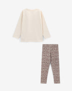 Minene Girls’ Long-Sleeve Top &amp; Ribbed Leggings Set