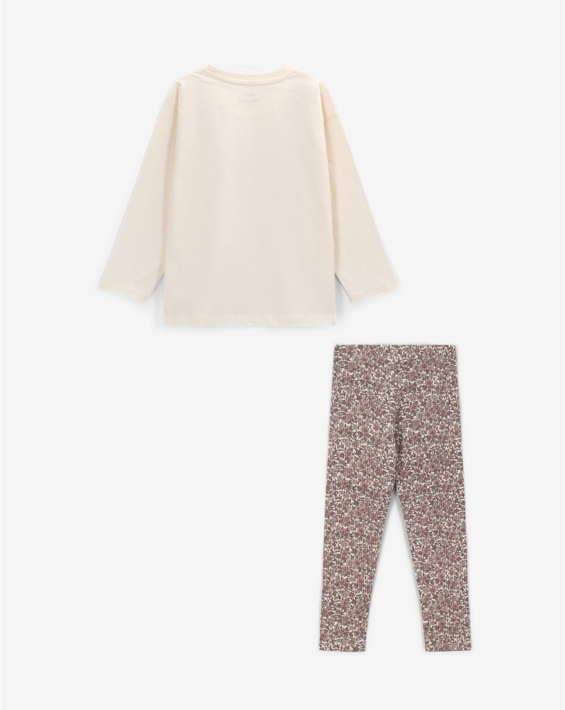 Minene Girls’ Long-Sleeve Top &amp; Ribbed Leggings Set