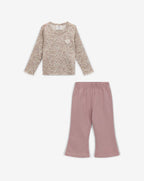 Minene Baby Girls’ Ribbed Top and Flared Leggings Set