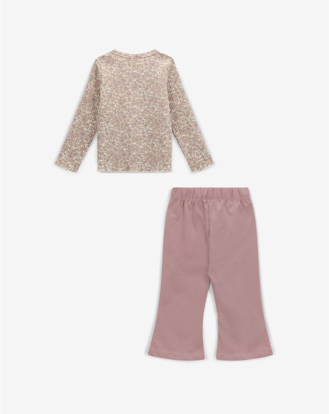 Minene Baby Girls’ Ribbed Top and Flared Leggings Set