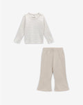 Minene Baby Girls’ Ribbed Top and Flared Leggings Set