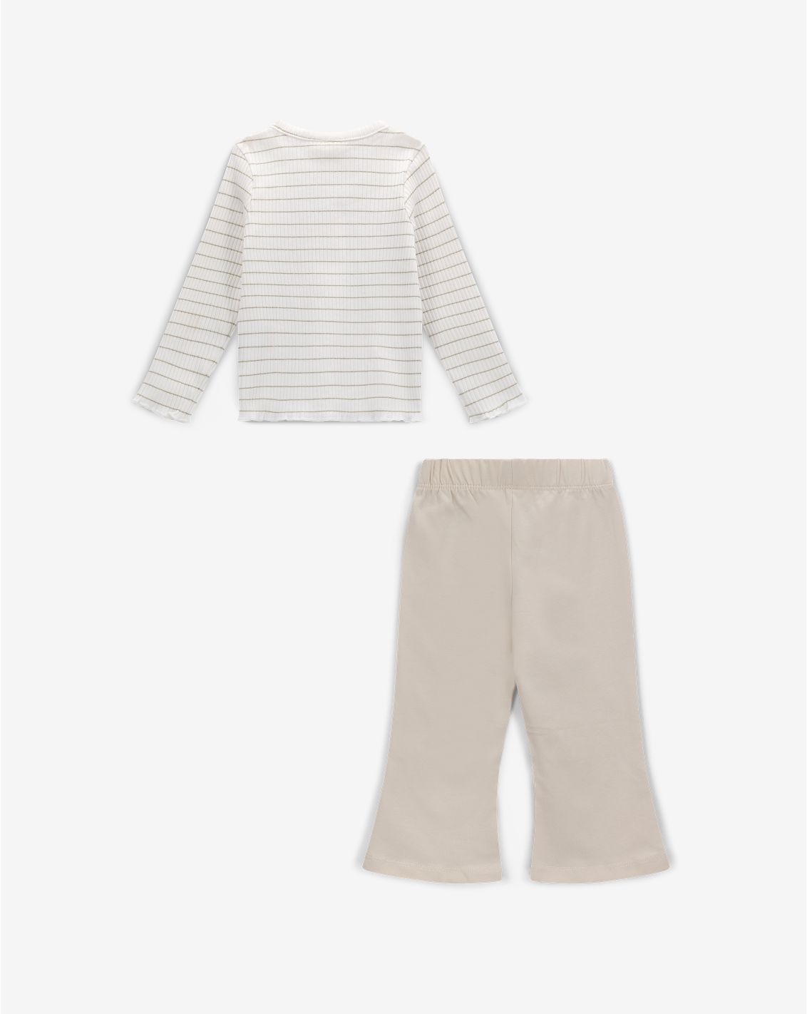 Minene Baby Girls’ Ribbed Top and Flared Leggings Set