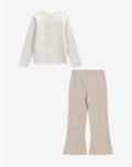 Minene Girls’ Ribbed Top and Flared Leggings Set