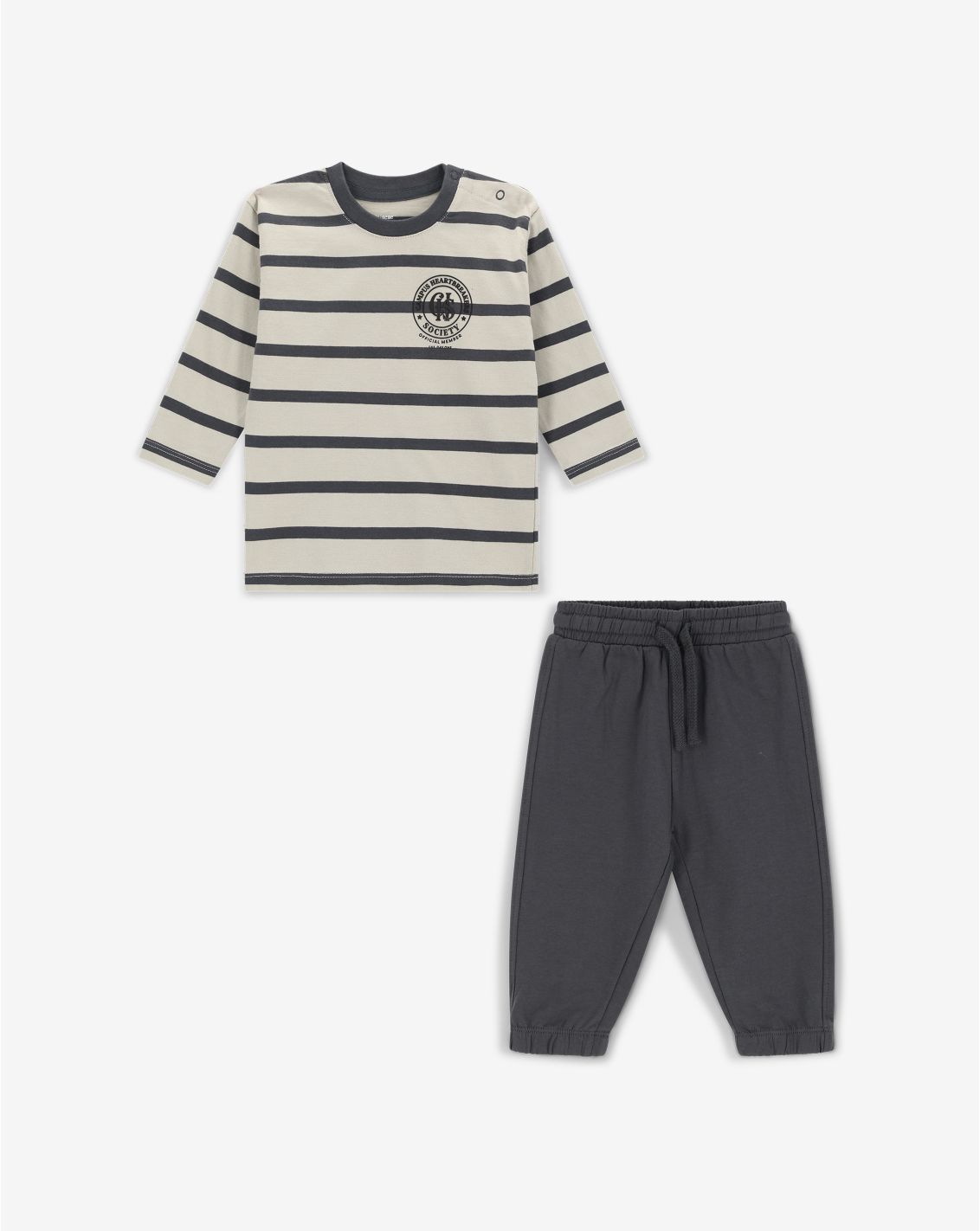 Minene Baby Boys’ Long-Sleeve T-Shirt and French Terry Pants Set