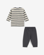 Minene Baby Boys’ Long-Sleeve T-Shirt and French Terry Pants Set