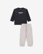 Minene Baby Boys’ Long-Sleeve T-Shirt and French Terry Pants Set