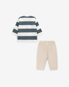 Minene Baby Boys’ Long-Sleeve T-Shirt and French Terry Pants Set