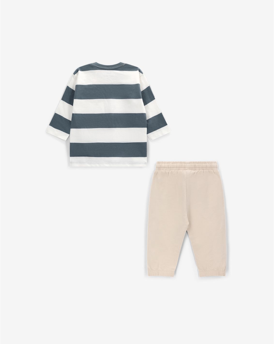 Minene Baby Boys’ Long-Sleeve T-Shirt and French Terry Pants Set