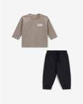 Minene Baby Boys’ Long-Sleeve T-Shirt and French Terry Pants Set