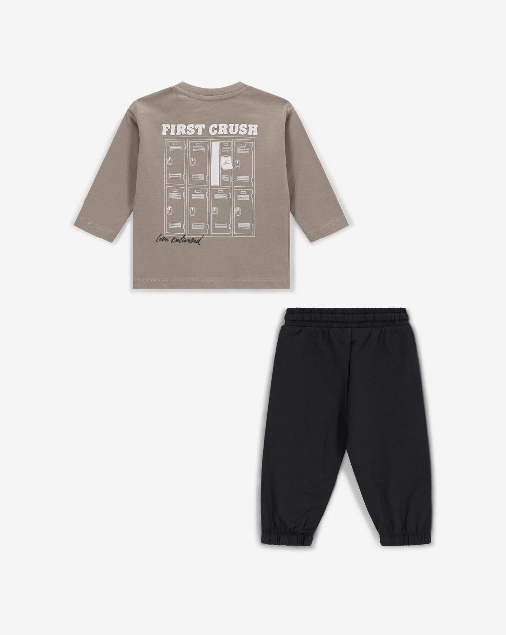 Minene Baby Boys’ Long-Sleeve T-Shirt and French Terry Pants Set