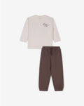 Minene Boys’ Long-Sleeve T-Shirt and French Terry Pants Set