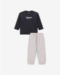 Minene Boys’ Long-Sleeve T-Shirt and French Terry Pants Set