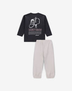 Minene Boys’ Long-Sleeve T-Shirt and French Terry Pants Set
