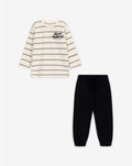 Minene Boys’ Long-Sleeve T-Shirt and French Terry Pants Set