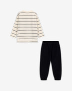 Minene Boys’ Long-Sleeve T-Shirt and French Terry Pants Set