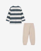 Minene Boys’ Long-Sleeve T-Shirt and French Terry Pants Set