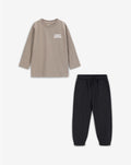 Minene Boys’ Long-Sleeve T-Shirt and French Terry Pants Set