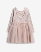 Minene Girls’ Ribbed Top Tulle Dress