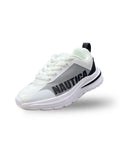 Nautica Kids’ White &amp; Black Mesh Lace-Up Sneakers